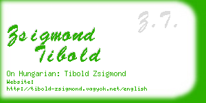 zsigmond tibold business card